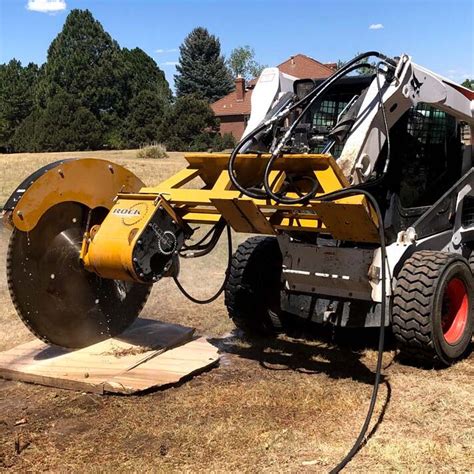 rock saw for skid steer|skid steer mounted concrete saw.